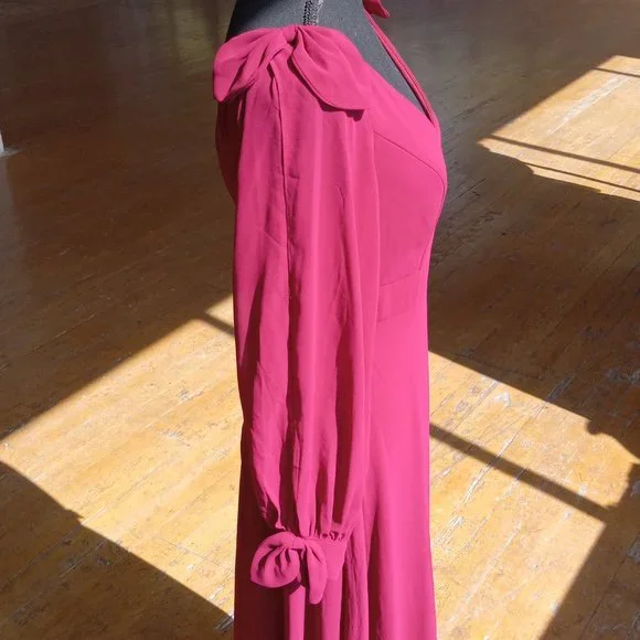 Burgundy wine ethereal maxi dress - Picture 5 of 12